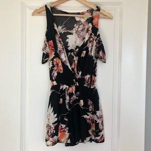 Cold Shoulder Floral Romper